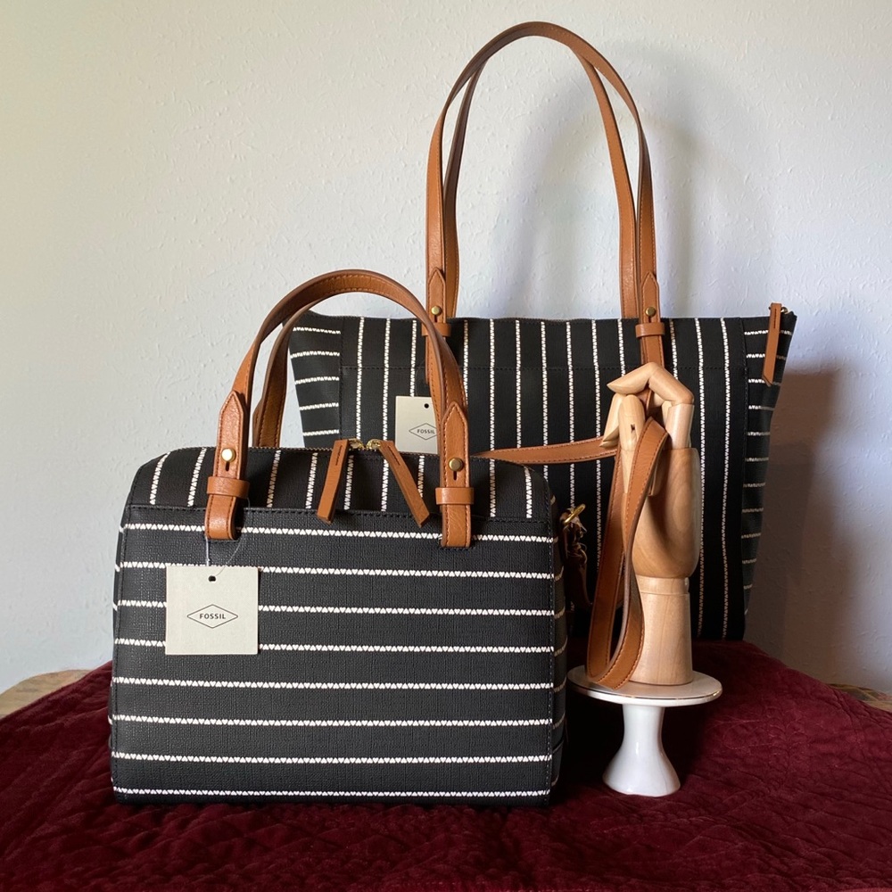 NEW! Fossil Rachel Satchel/Crossbody & Tote Set! - Picture 3 of 12